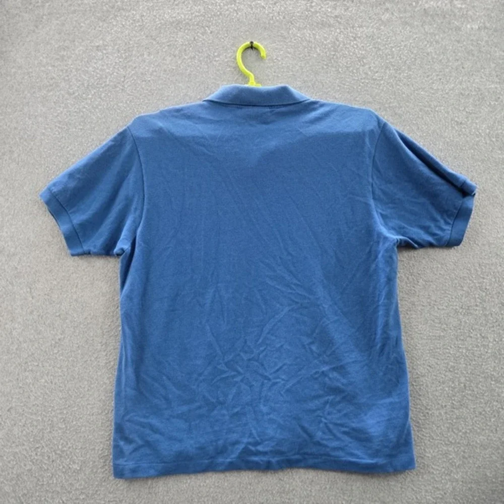 Lacoste Men Polo L Blue‎ Logo Button Short Sleeve